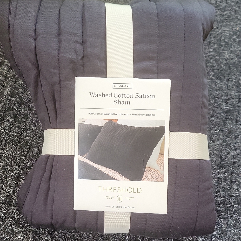 Threshold Gray Quilted Pillow Sham